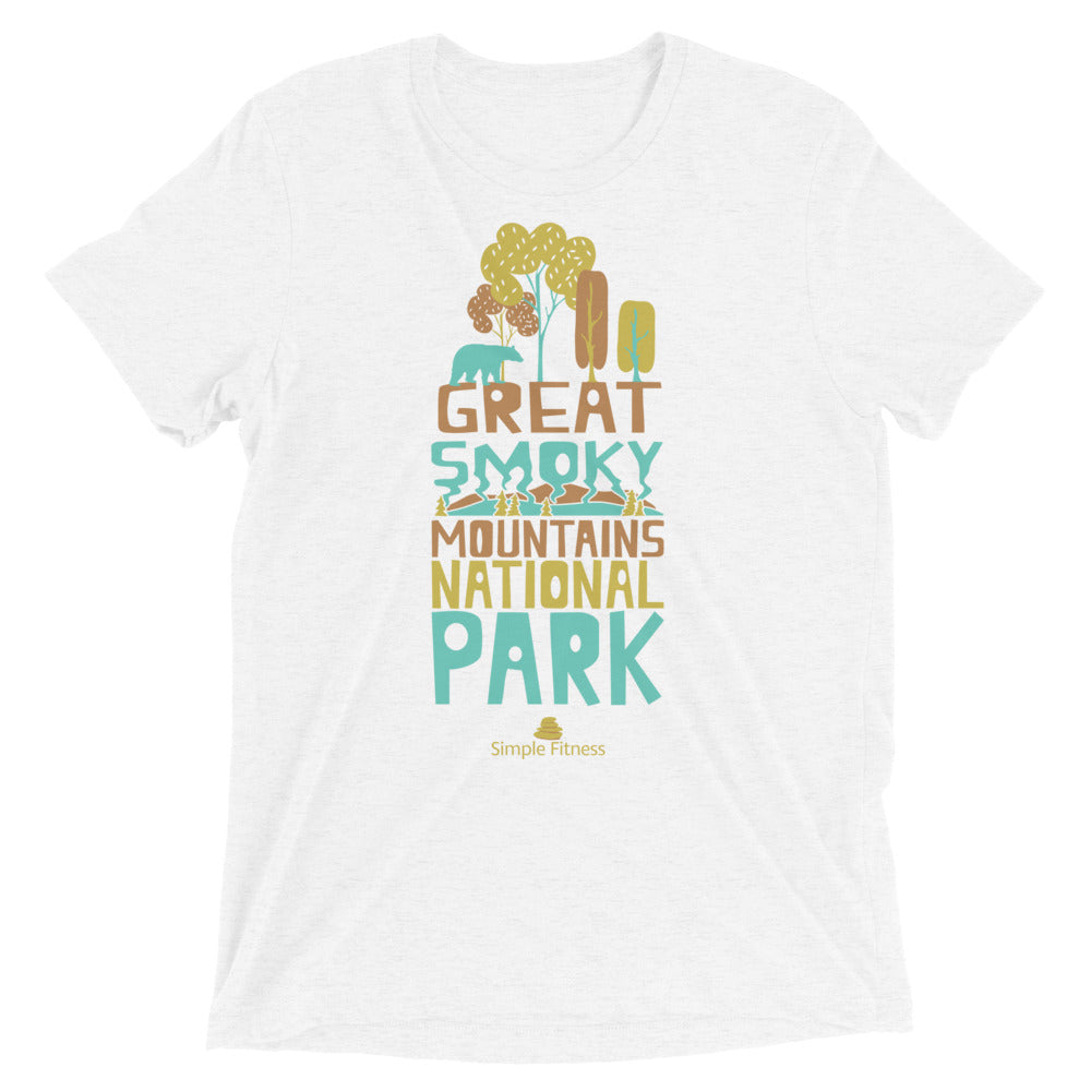 Premium Everyday Great Smoky Mountains Bear & Trees Tee