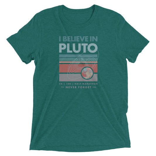 Premium Everyday I Believe In Pluto Race Tee