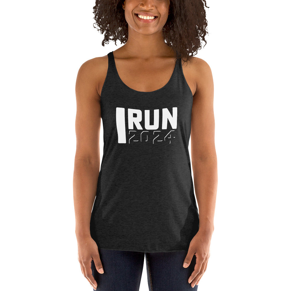 Premium Everyday Women's I Run 2024 Racerback Tank