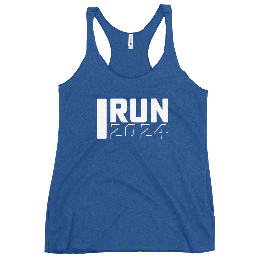 Premium Everyday Women's I Run 2024 Racerback Tank