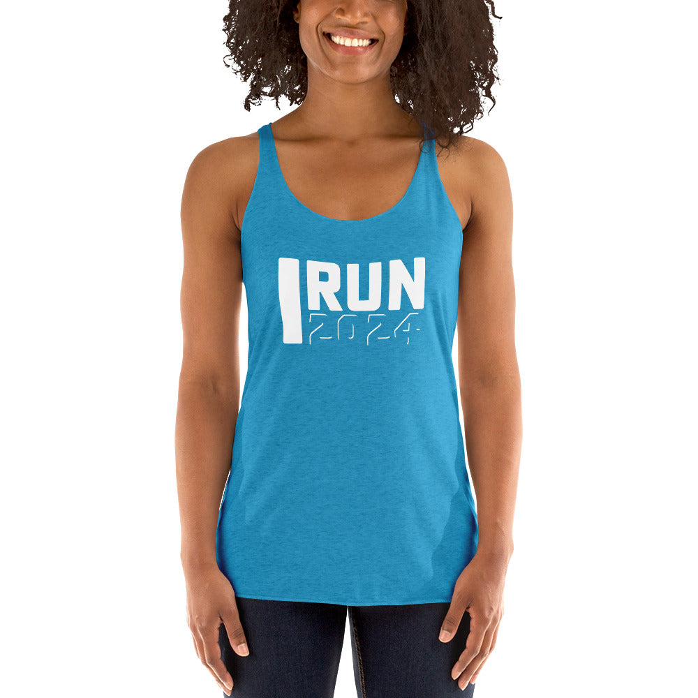 Premium Everyday Women's I Run 2024 Racerback Tank