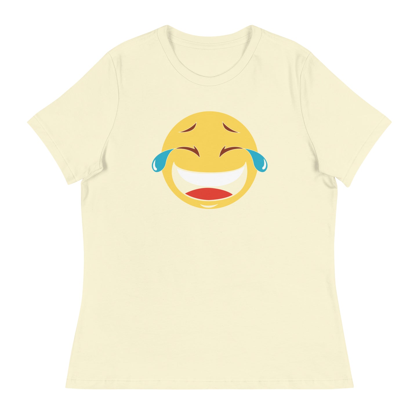 Premium Everyday Women's Tears of Joy Emoji Race Tee