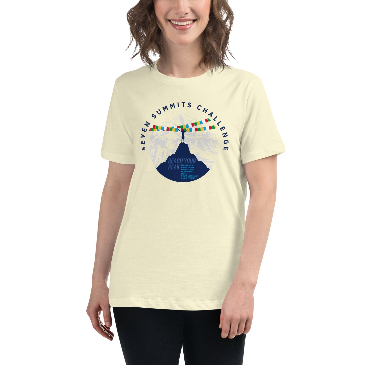 Premium Everyday Women's Reach Your Peak 7 Summits Challenge Tee