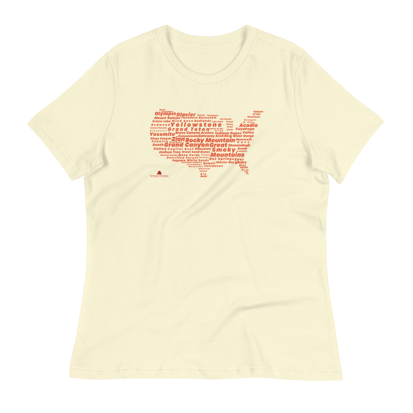 Premium Everyday Women's All National Parks USA Tee