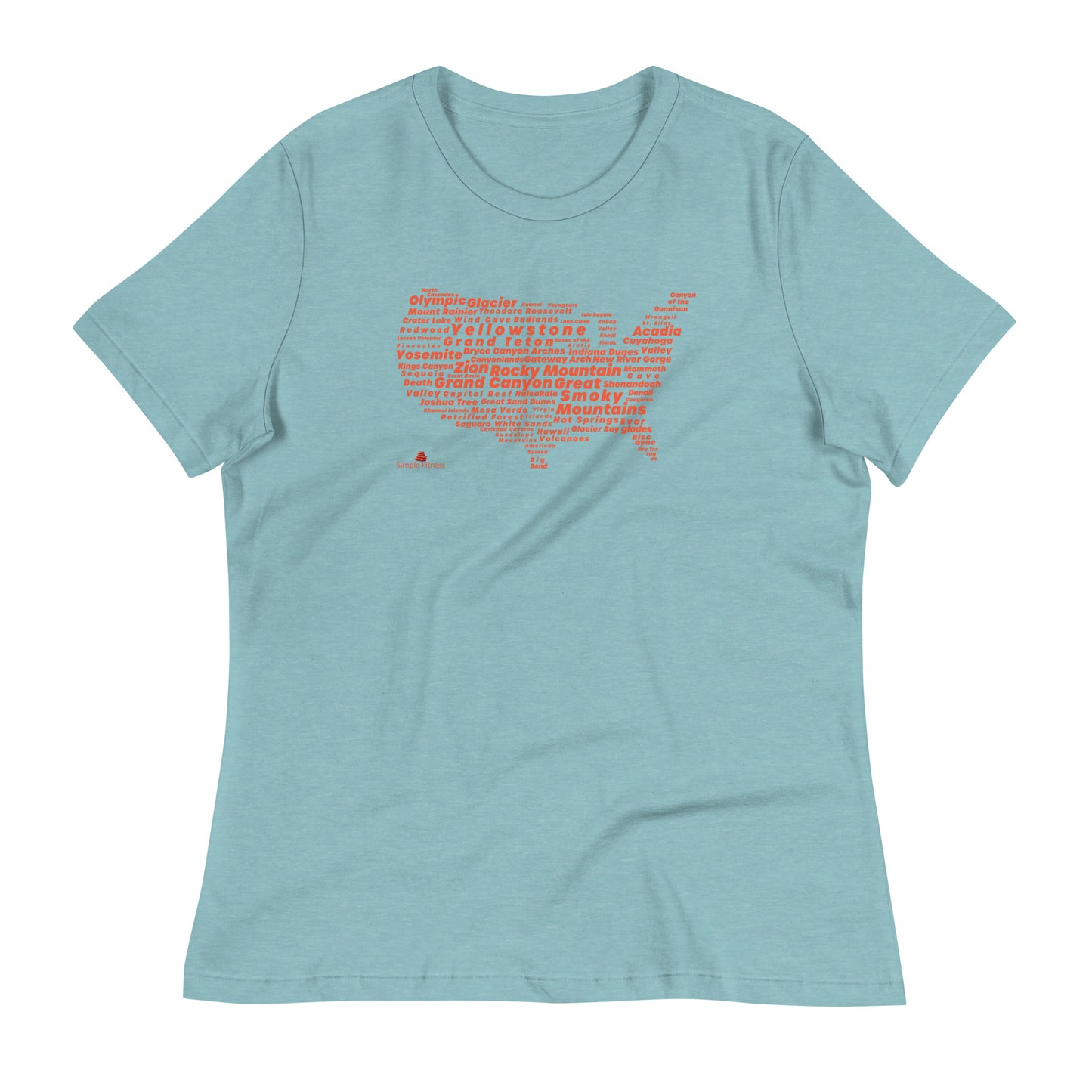 Premium Everyday Women's All National Parks USA Tee