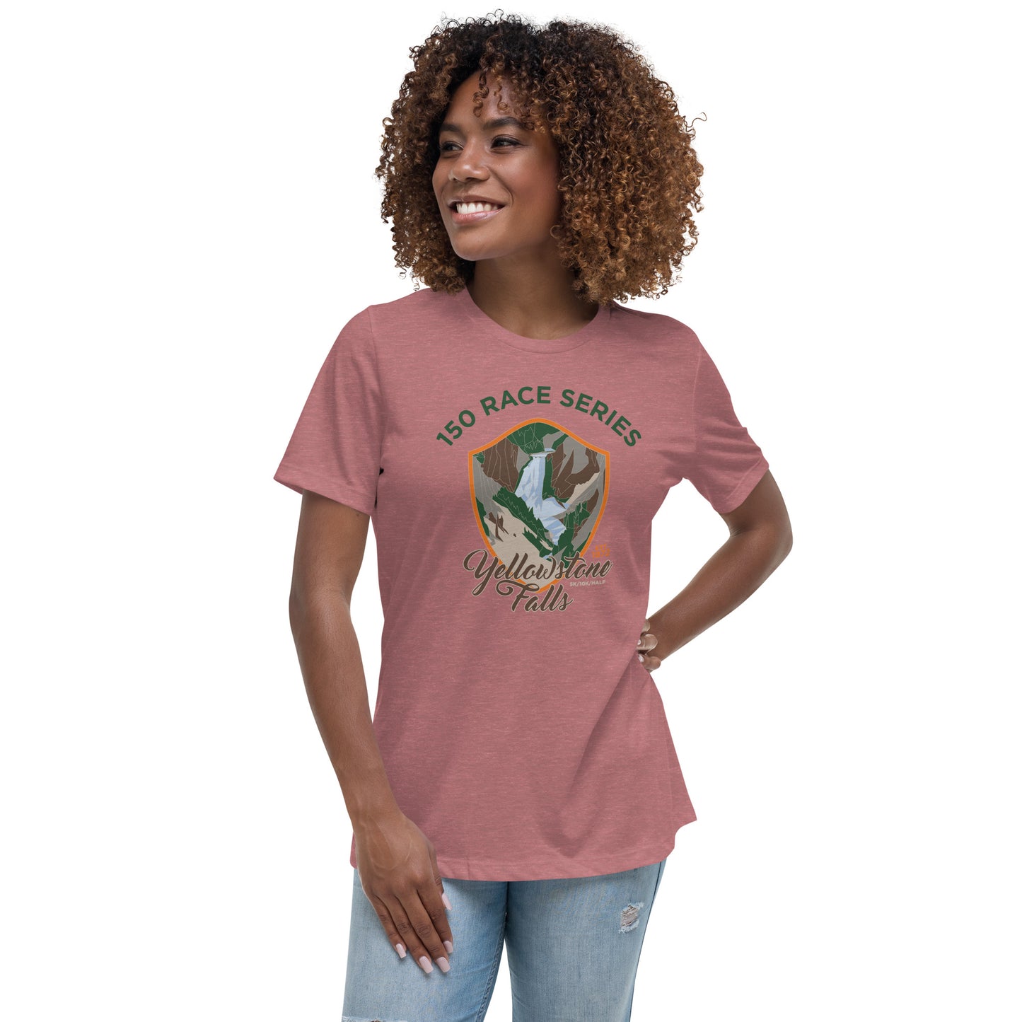 Premium Everyday Women's Yellowstone Falls Tee - 150 Years of Yellowstone