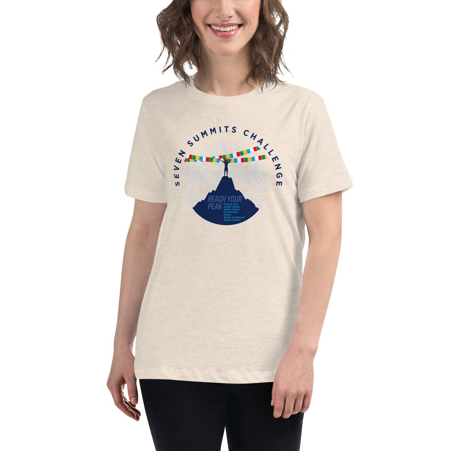 Premium Everyday Women's Reach Your Peak 7 Summits Challenge Tee