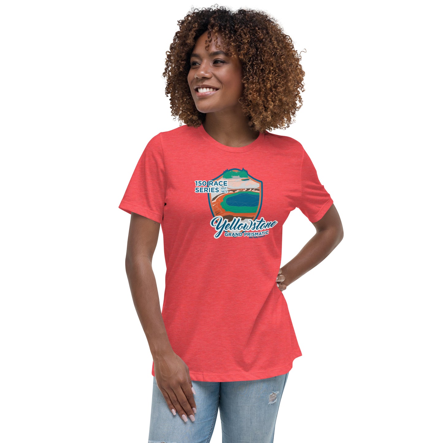 Premium Everyday Women's Grand Prismatic Race Tee - 150 Years of Yellowstone