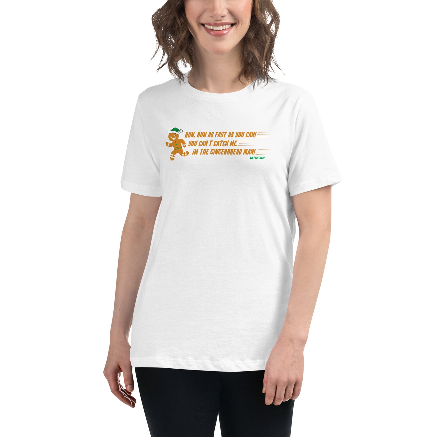 Premium Everyday Women's Gingerbread Man Race Tee