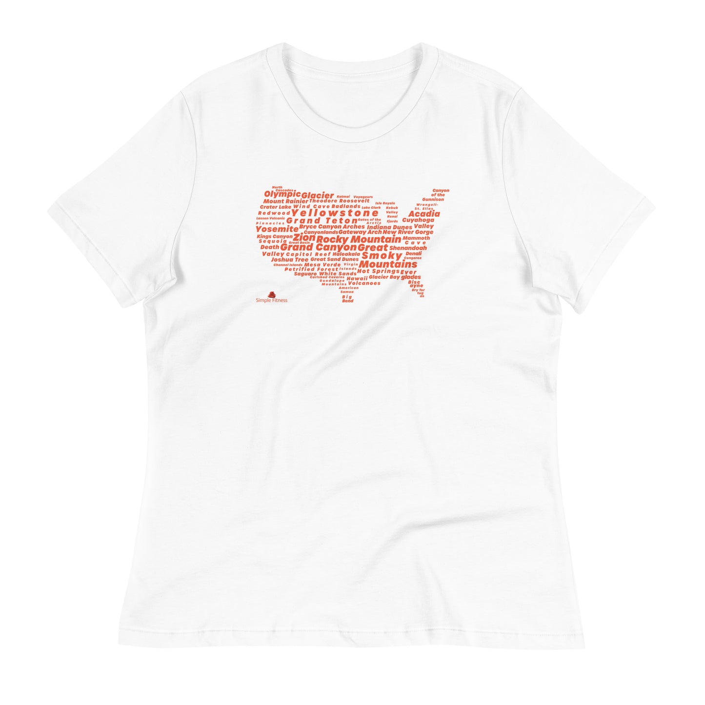 Premium Everyday Women's All National Parks USA Tee